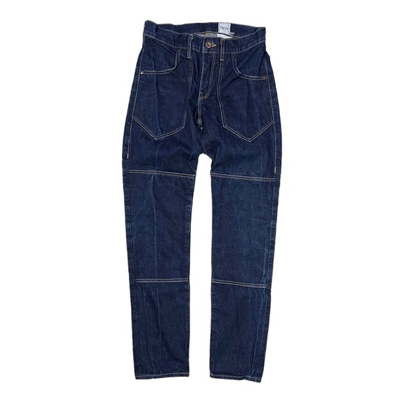 Gamine Workwear Slim Slouch Selvedge Denim Dungaree Jeans Blue - Picture 2 of 5